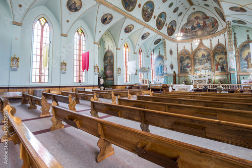 The seating in St. Ignatius church. photo