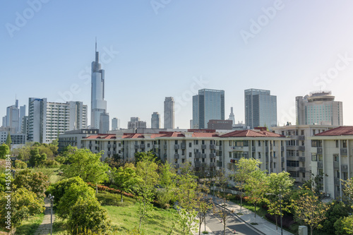 Gardening and retro architecture in Xuanwu Lake Park, Nanjing, Jiangsu, China