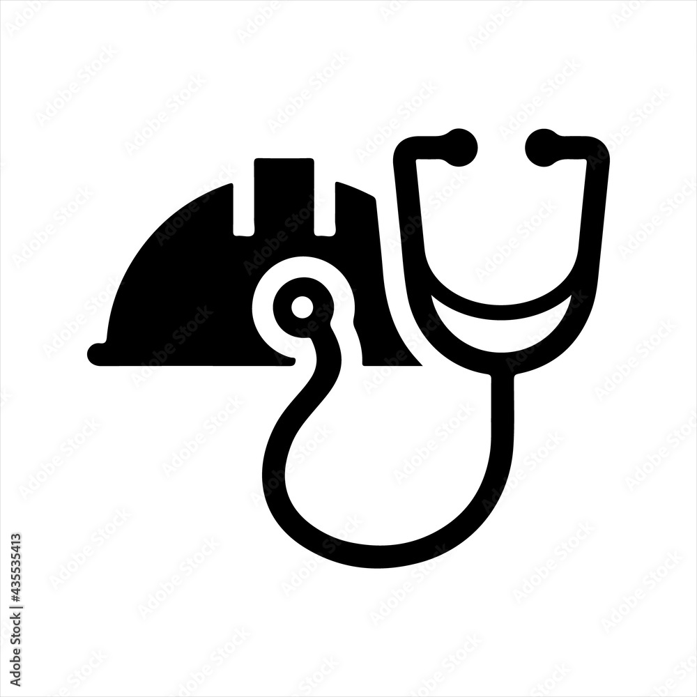 Stethoscope icon, vector and glyph Stethoscope icon, vector and glyph