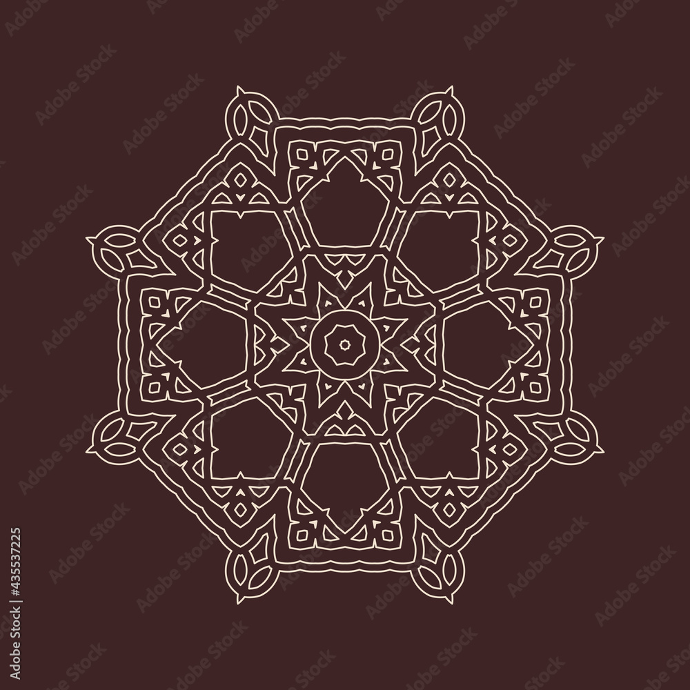 Circular pattern in form of mandala for Henna, decoration. Decorative ornament in ethnic oriental style Circular pattern in form of mandala for Henna, decoration. Decorative ornament in ethnic oriental style