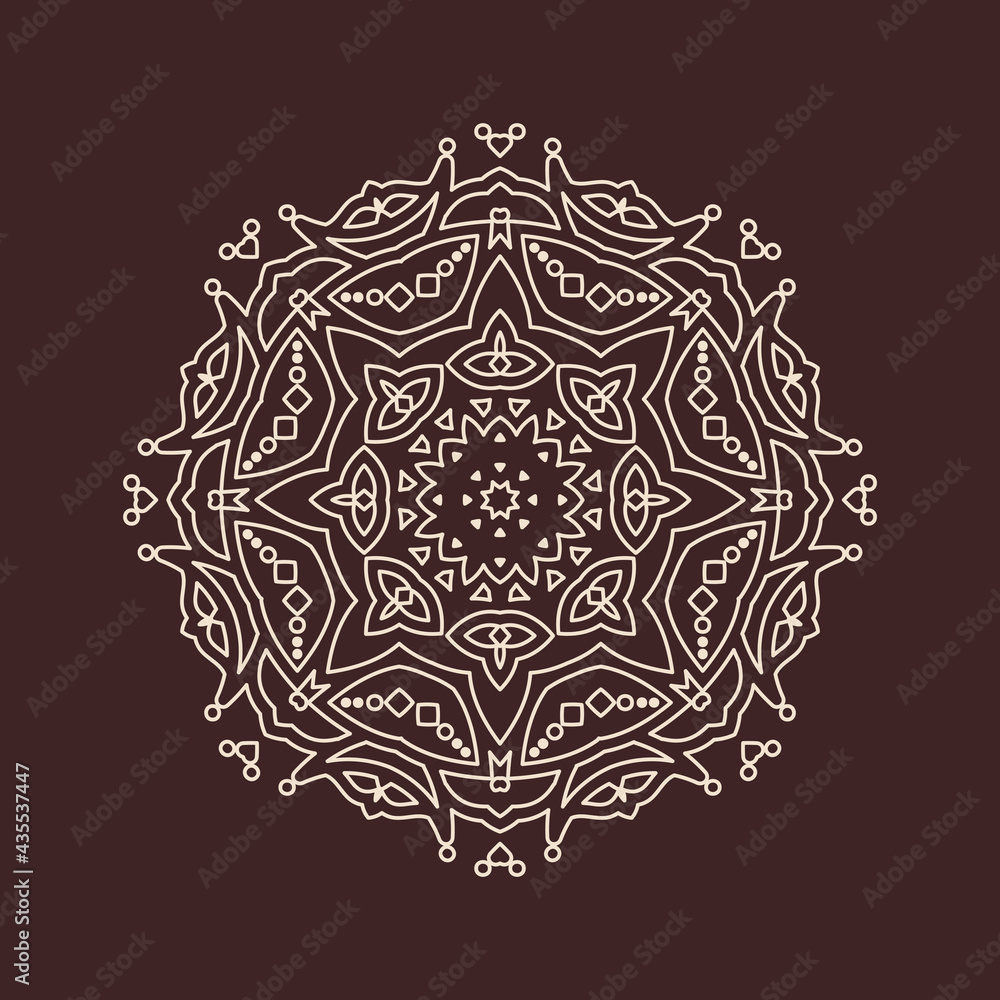 Beautiful vintage circular pattern of indian, excellent vector illustration