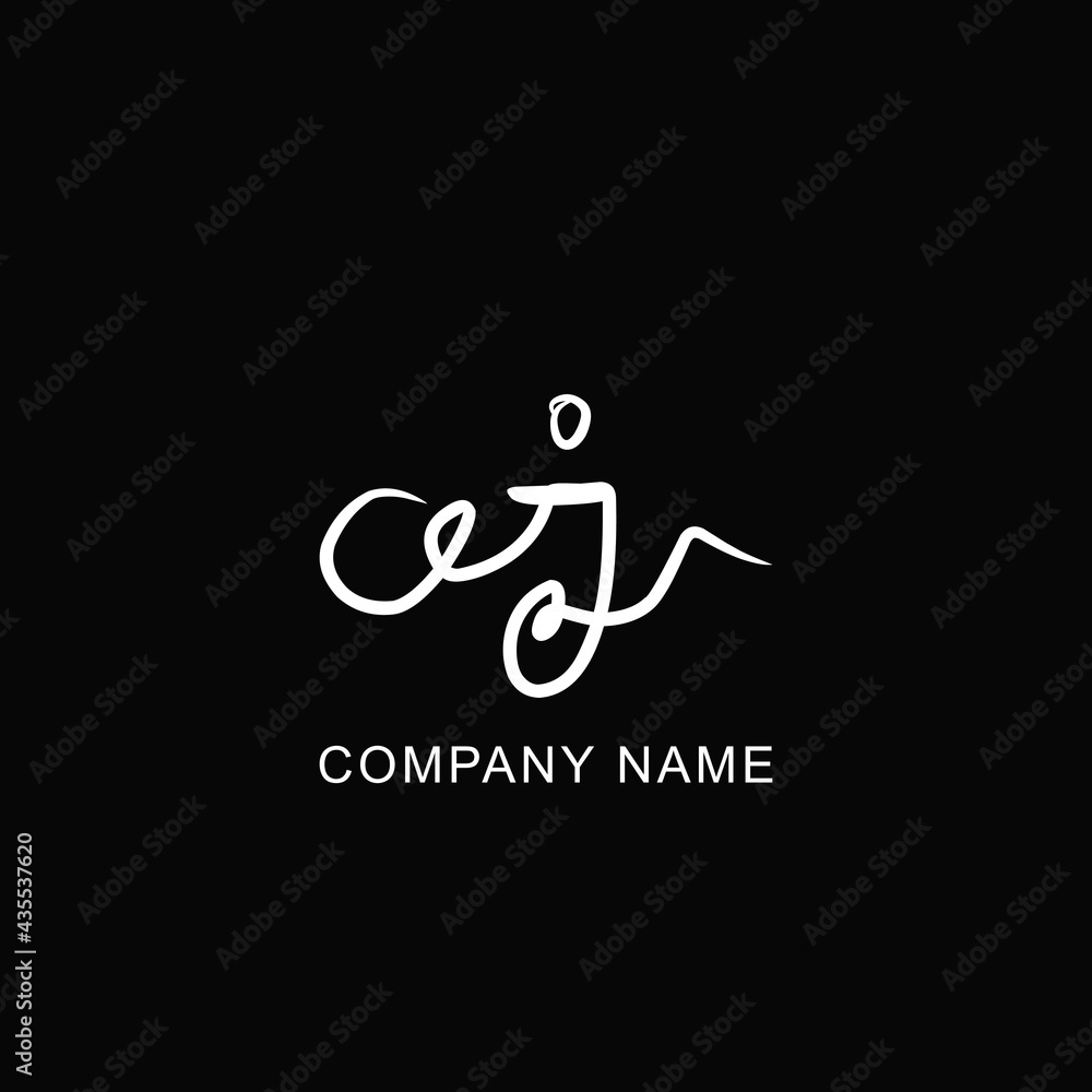 initial signature writing logo aj initial signature writing logo aj