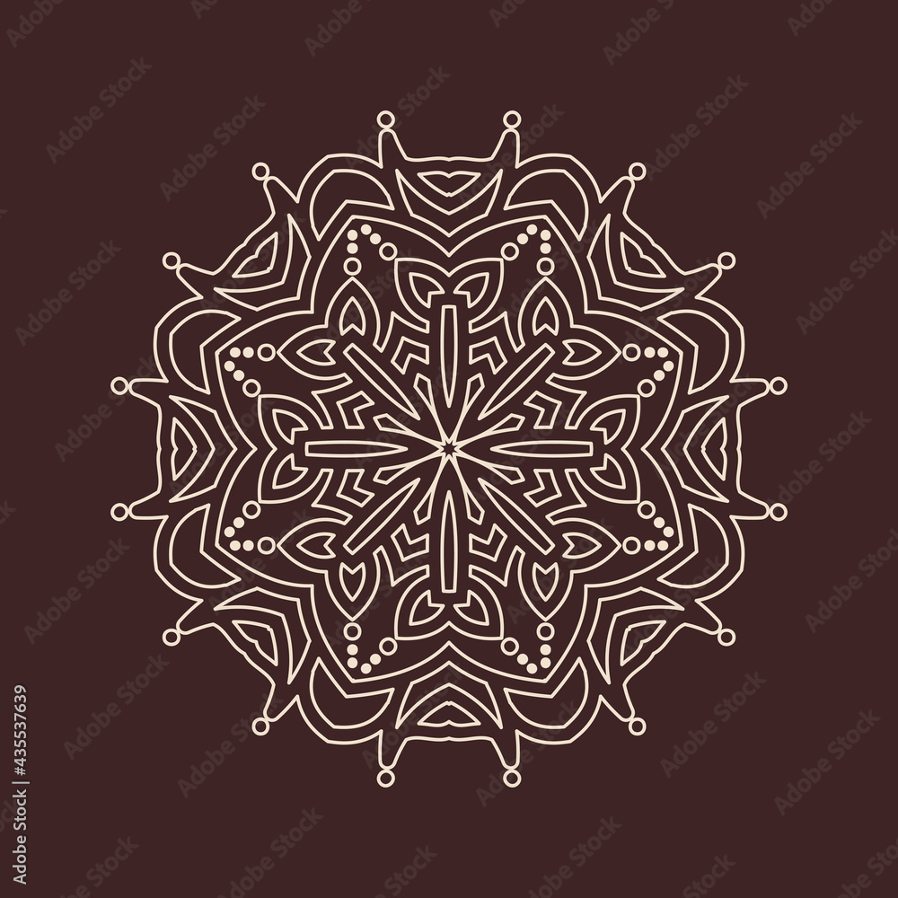 vector beautiful illustration of big beautiful mandala, isolated design