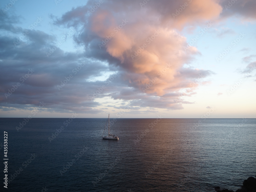 Sunset over the ocean. Canary Islands, Tenerife Sunset over the ocean. Canary Islands, Tenerife
