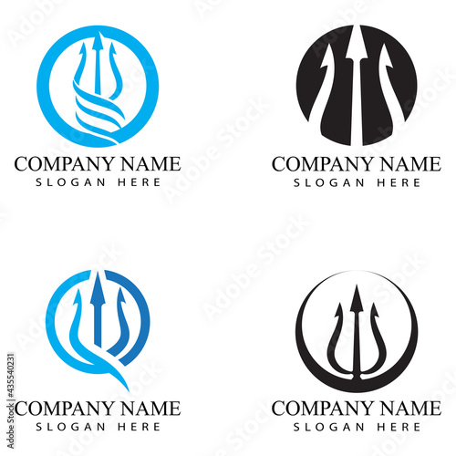 Trident Logo Template vector icon illustration design