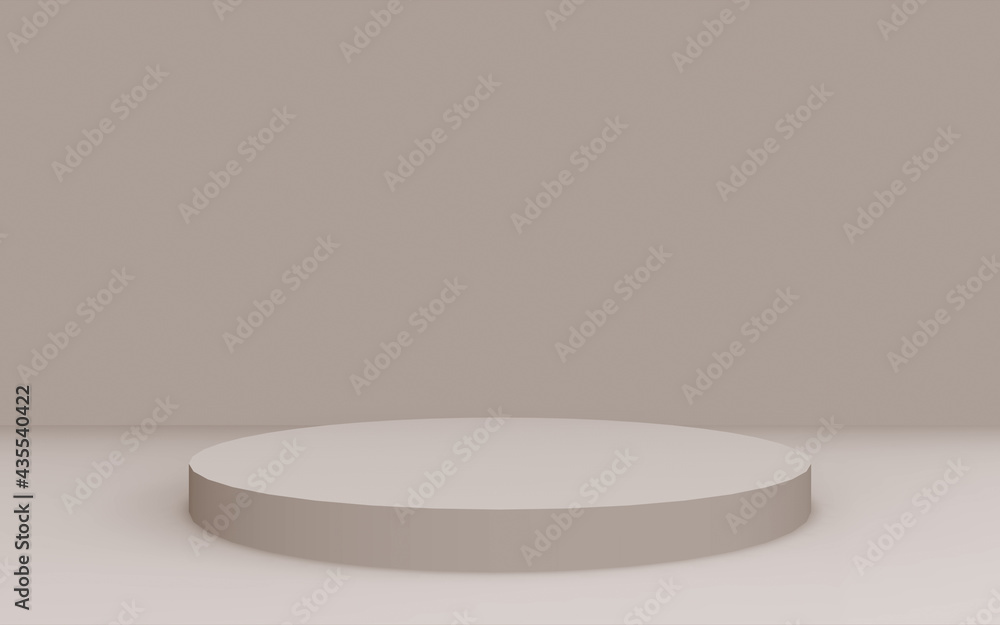 Abstract 3d brown color cylinder podium minimal studio background. Abstract 3d brown color cylinder podium minimal studio background.