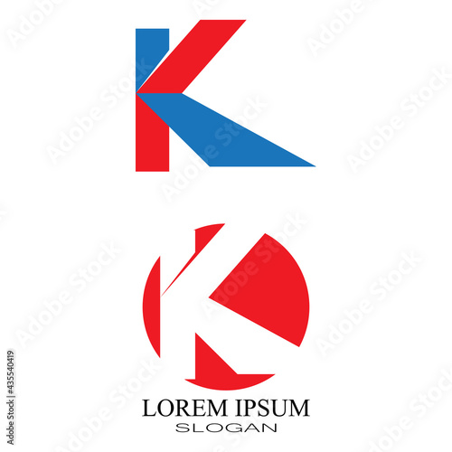 Free Download K Letter Logo Template vector icon illustration design - GFXLoad