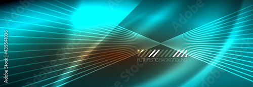 Neon dynamic beams vector abstract wallpaper background. Wallpaper background, design templates for business or technology presentations, internet posters or web brochure covers