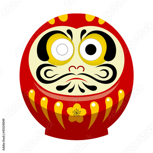 Single Daruma doll with only left eye and blank right eye to fill when your hope or desire comes true.