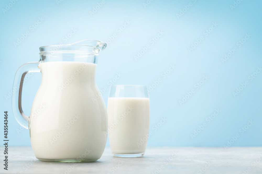 Milk jug and glass Milk jug and glass