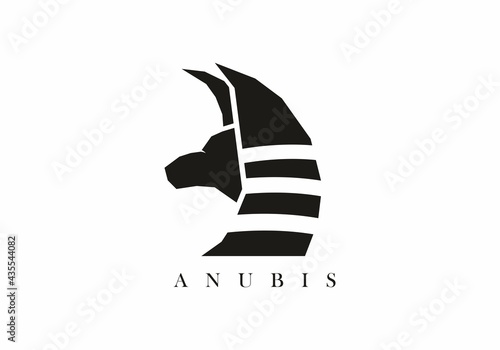 Black color head of anubis