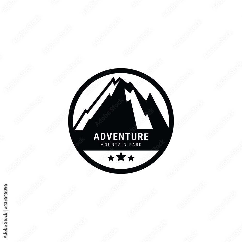 Clean adventure and outdoor logo design template vector