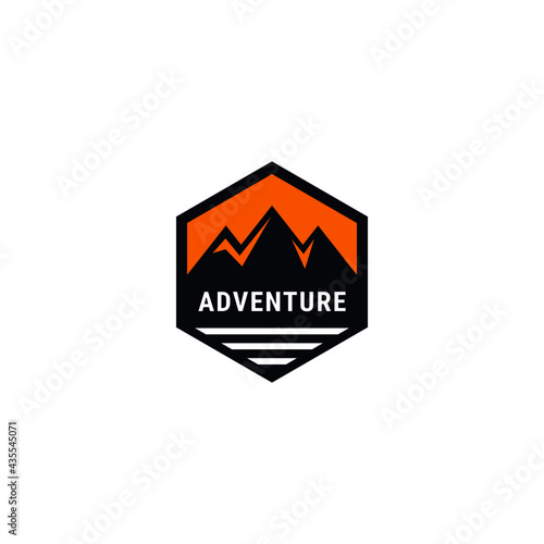 Clean adventure and outdoor logo design template vector