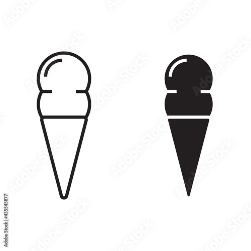 Ice cream cone icon isolated