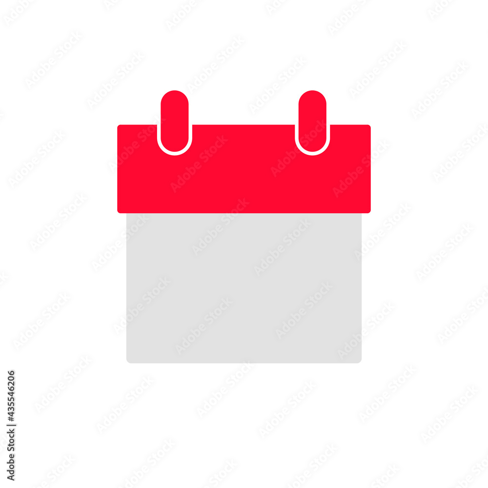 Calendar office element icon. Simple color illustration
