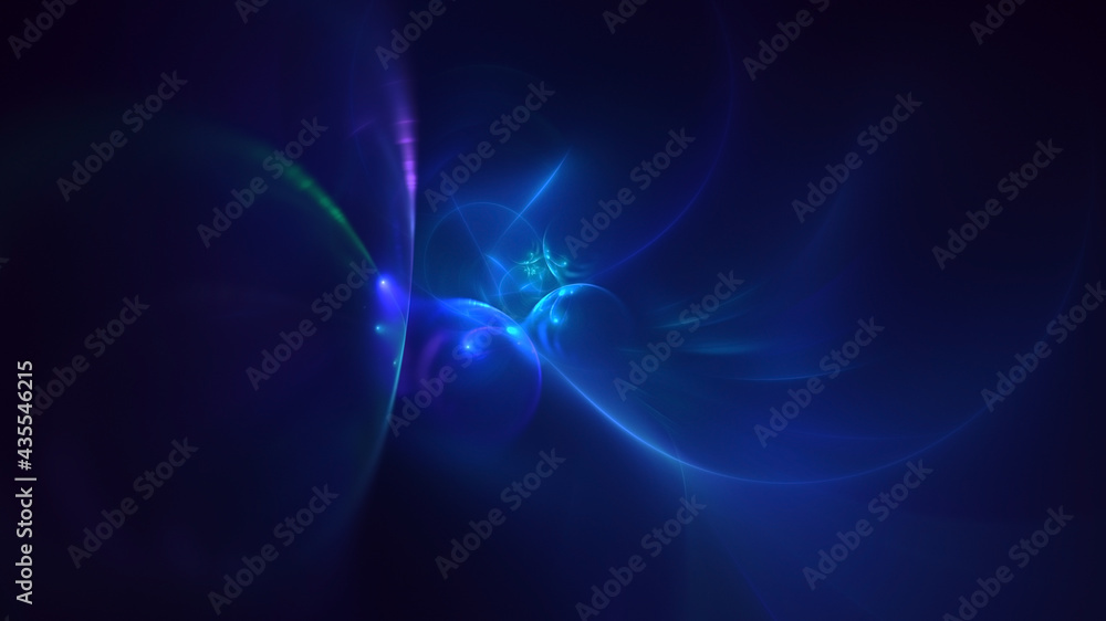 © BetiBup33 - 3D rendering abstract colorful fractal light background