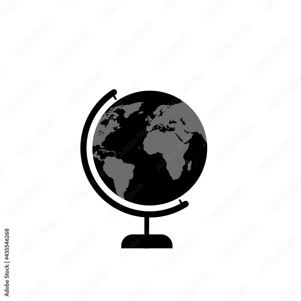 Icon of globe illustration on white background
