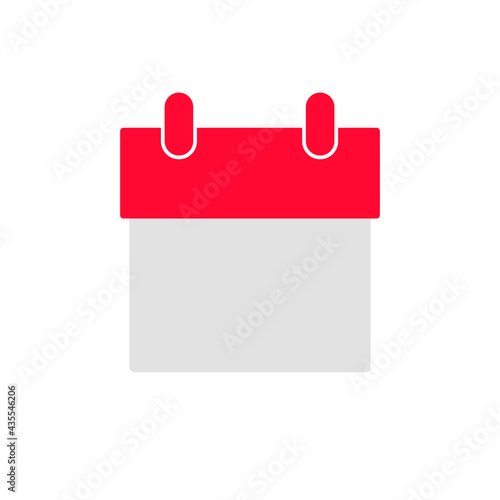 Calendar office element icon. Simple color illustration