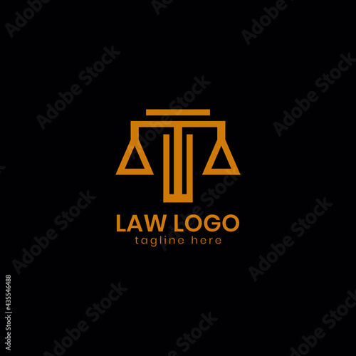 Modern law firm logo design. gold, firm, law, icon justice, premium vector