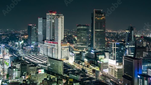 Wallpaper Mural 都市と交通　夜景　タイムラプス　ズームアウト Torontodigital.ca