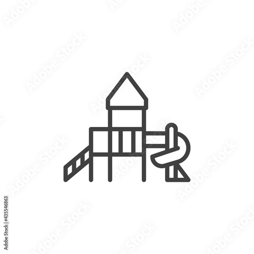Kids playground line icon