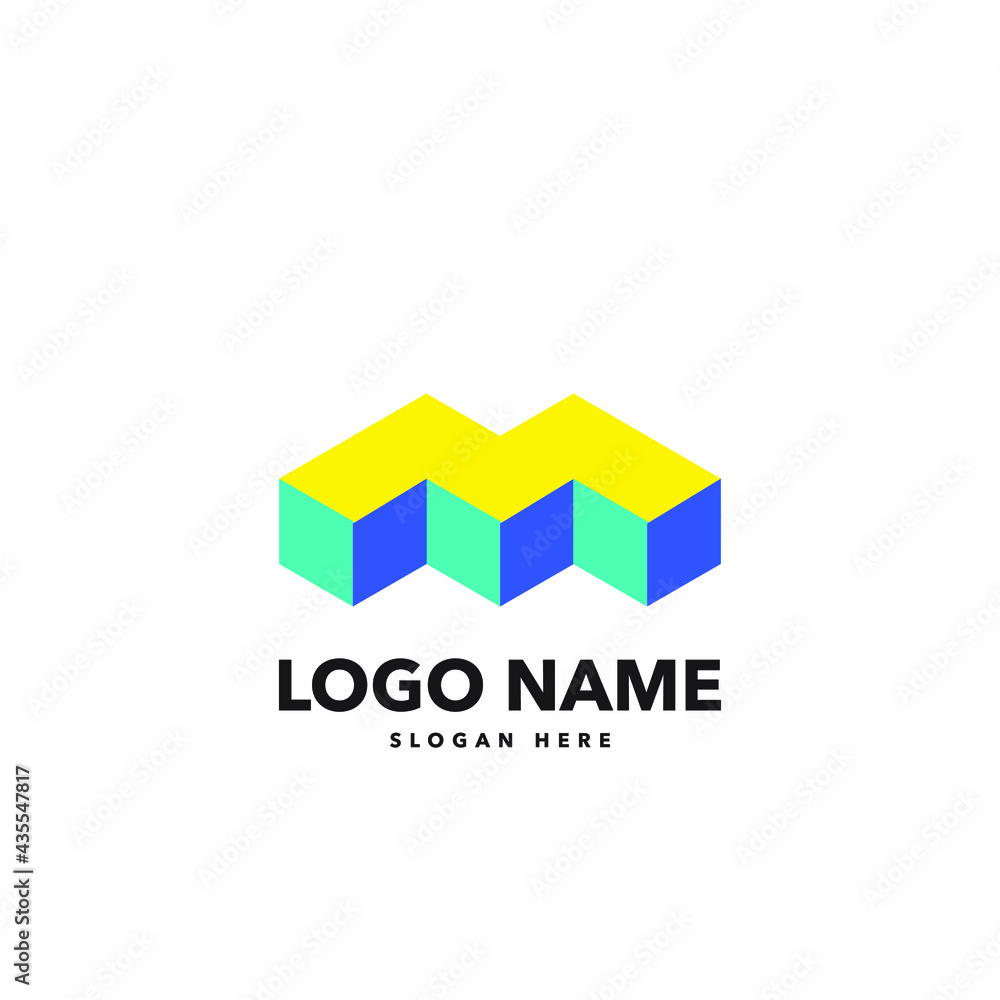 M letter modern logo design M letter modern logo design