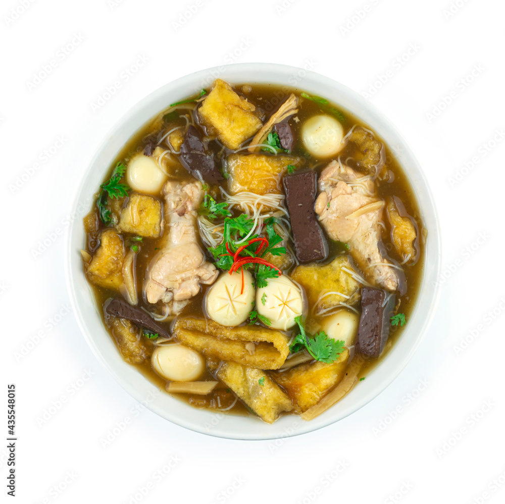 Fish maw soup with Chicken, Egg and Bamboo shoot Fish maw soup with Chicken, Egg and Bamboo shoot