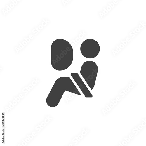 Car airbag vector icon