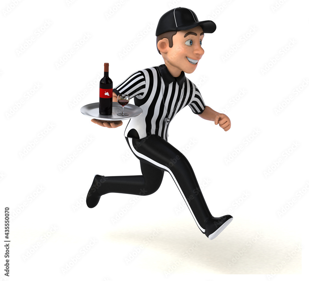 Fun 3D Illustration of an american Referee Fun 3D Illustration of an american Referee