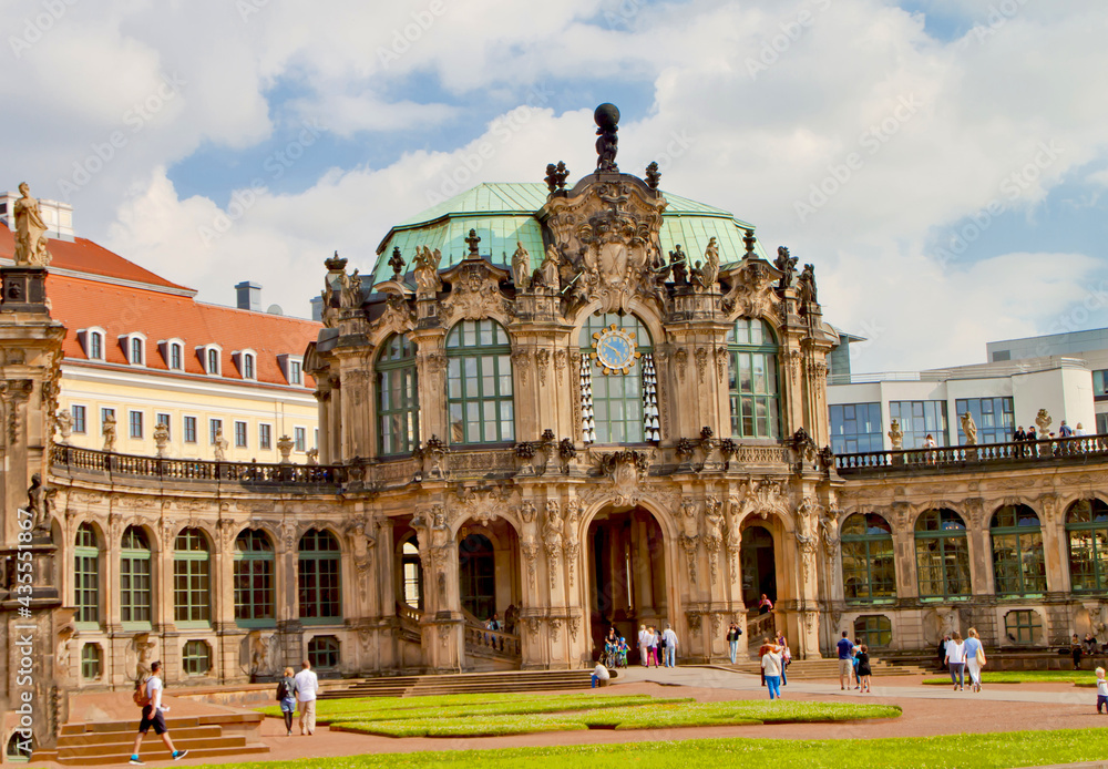 beautiful scene in Dresden city, Germany in summer vacation