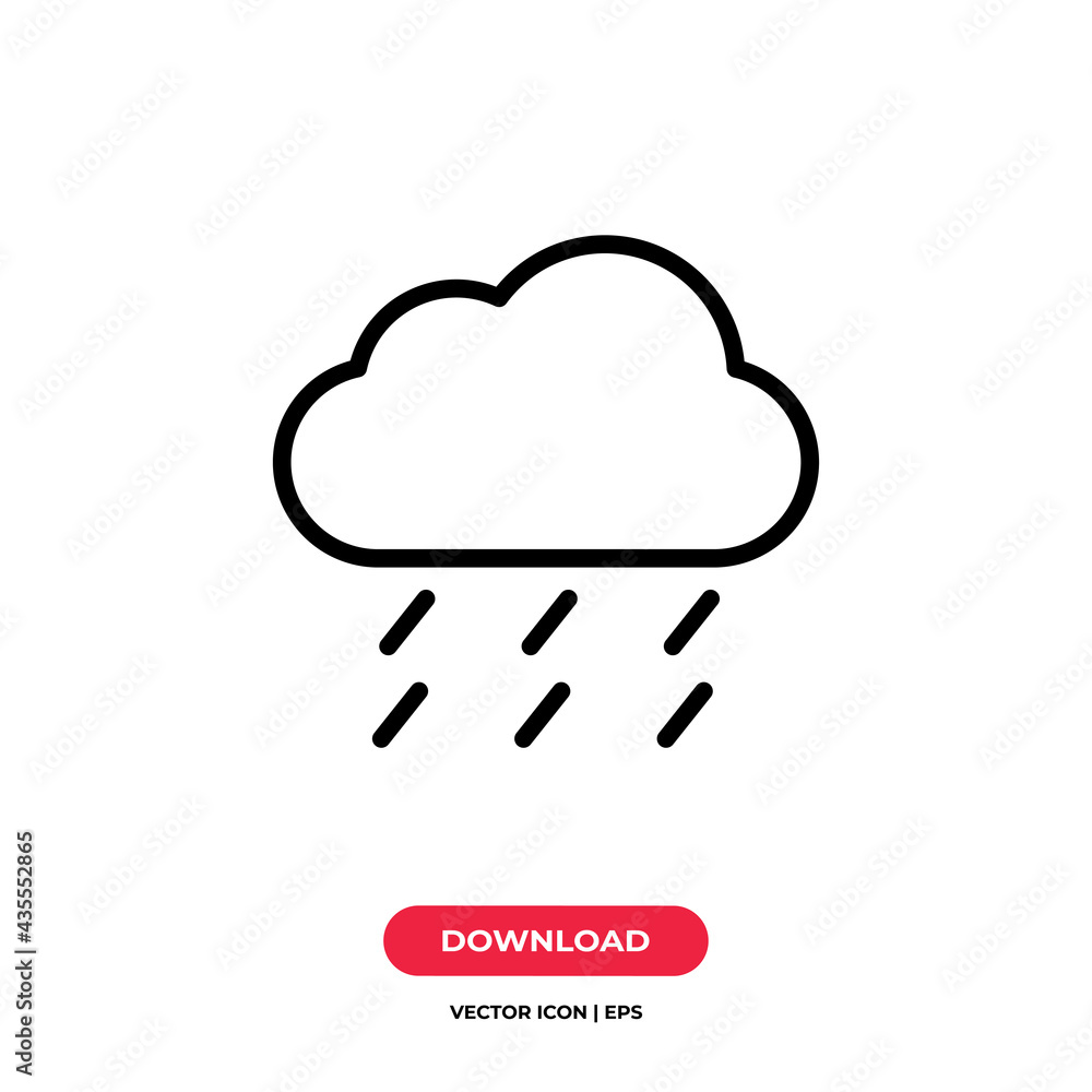 Rain icon vector. Weather sign Rain icon vector. Weather sign