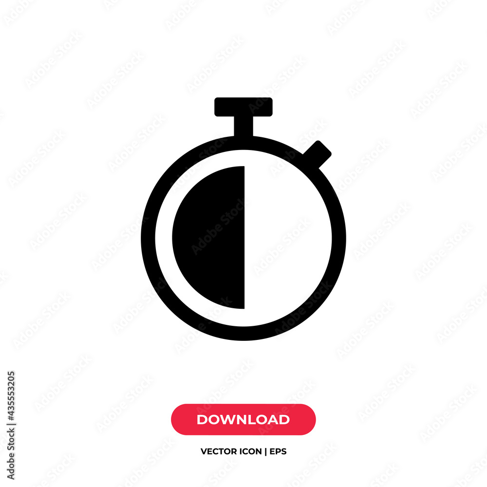 Stopwatch icon vector. Timer sign Stopwatch icon vector. Timer sign