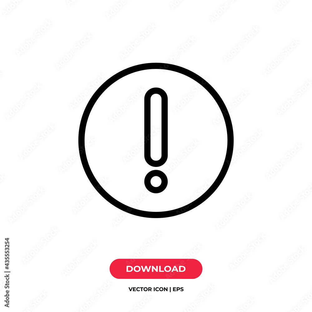 Exclamation icon vector. Attention sign Exclamation icon vector. Attention sign