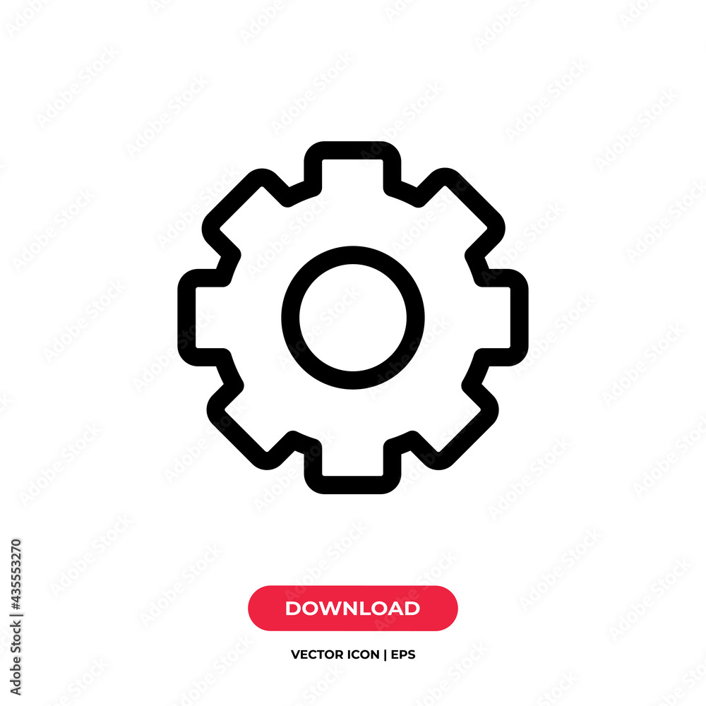 Setting icon vector. Gear sign Setting icon vector. Gear sign