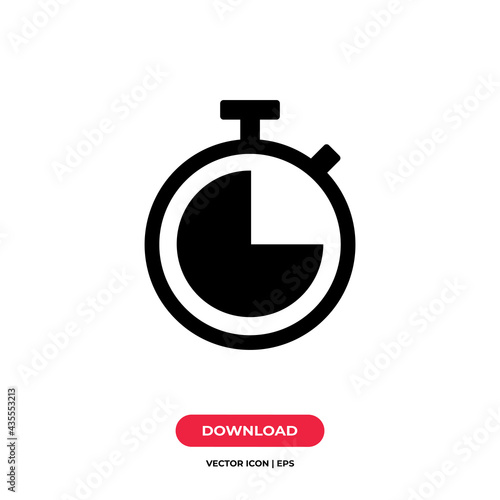 Free Download Stopwatch icon vector. Timer sign - GFXLoad
