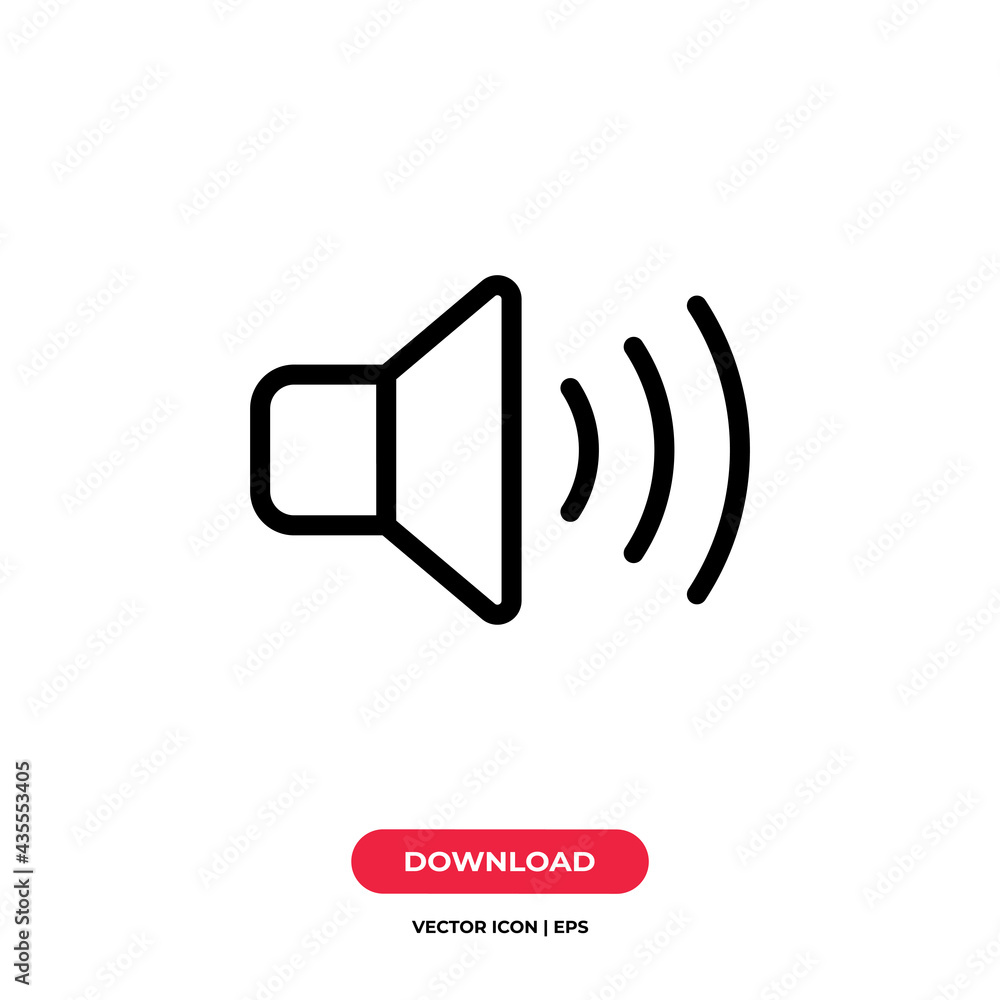 Speaker icon vector. Loudspeaker sign Speaker icon vector. Loudspeaker sign