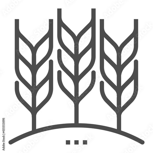 Agriculture, square line vector icon.