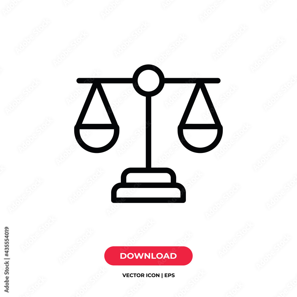 Balance icon vector. Scale sign Balance icon vector. Scale sign