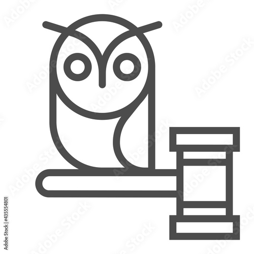 Education law square line vector icon.