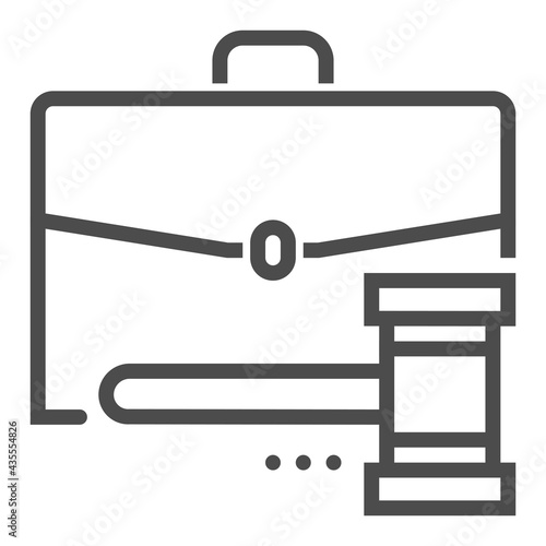Employment  law square line vector icon.