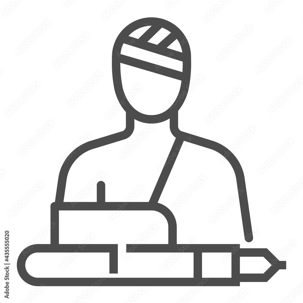 Personal Injury square line vector icon. Personal Injury square line vector icon.