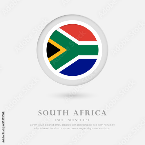 Free Download Abstract happy independence day of South Africa country with country flag in circle greeting background - GFXLoad