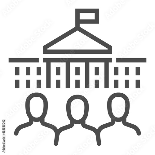 Public law square line vector icon.