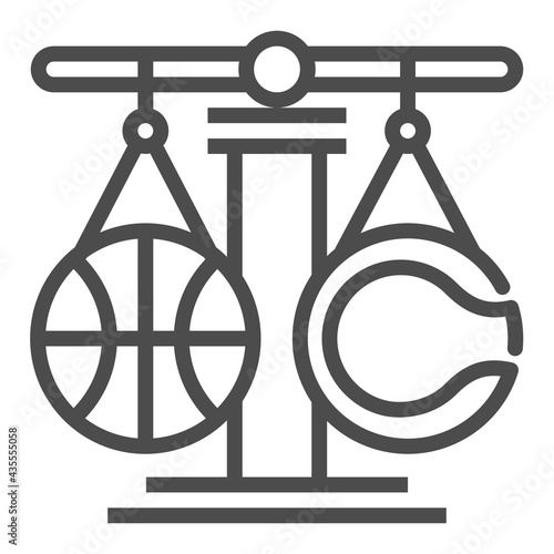 Sports law square line vector icon.