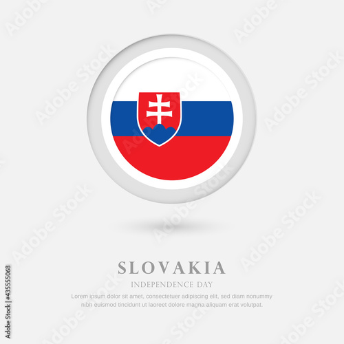 Abstract happy independence day of Slovakia country with country flag in circle greeting background Free Download Abstract happy independence day of Slovakia country with country flag in circle greeting background - GFXLoad