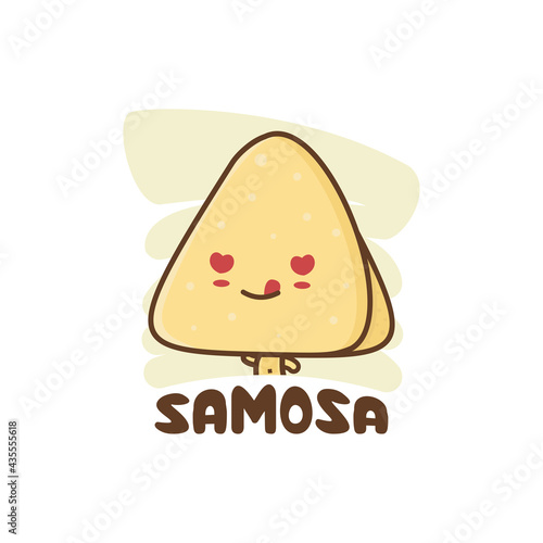 cute mascot samosa