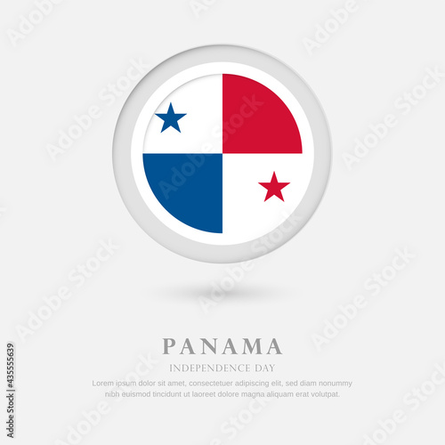 Free Download Abstract happy independence day of Panama country with country flag in circle greeting background - GFXLoad