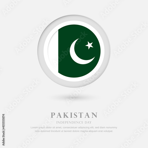 Abstract happy independence day of Pakistan country with country flag in circle greeting background Free Download Abstract happy independence day of Pakistan country with country flag in circle greeting background - GFXLoad