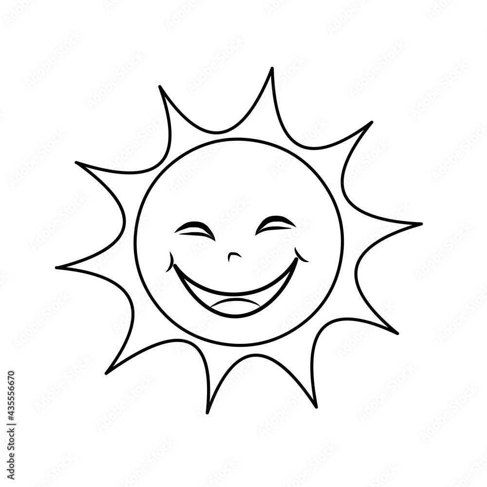 Funny cartoon sun Funny cartoon sun