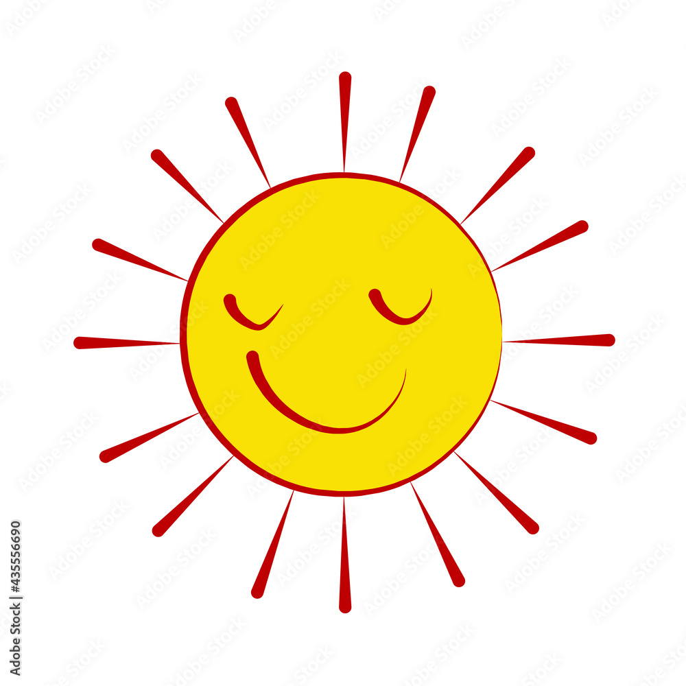 Happy sun vector